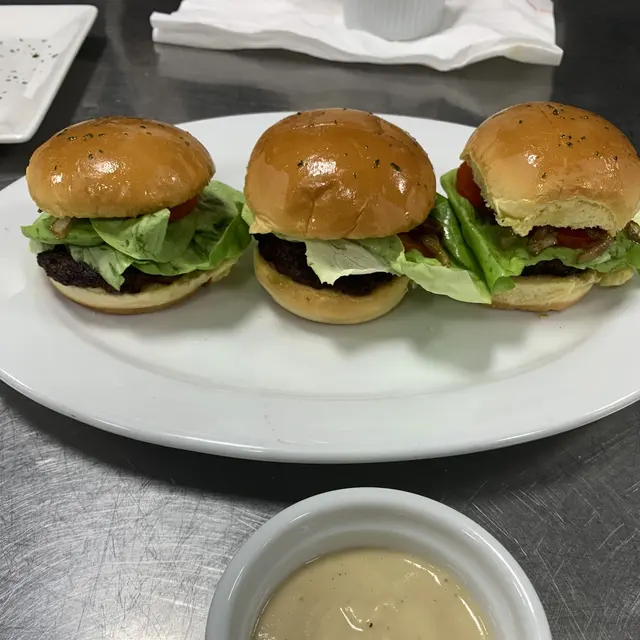 Brioche sliders, passed-appetizer style